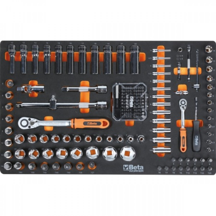 Beta BW 2400S 7/I-S - Carrello porta attrezzi completo di 235 utensili - arancione 