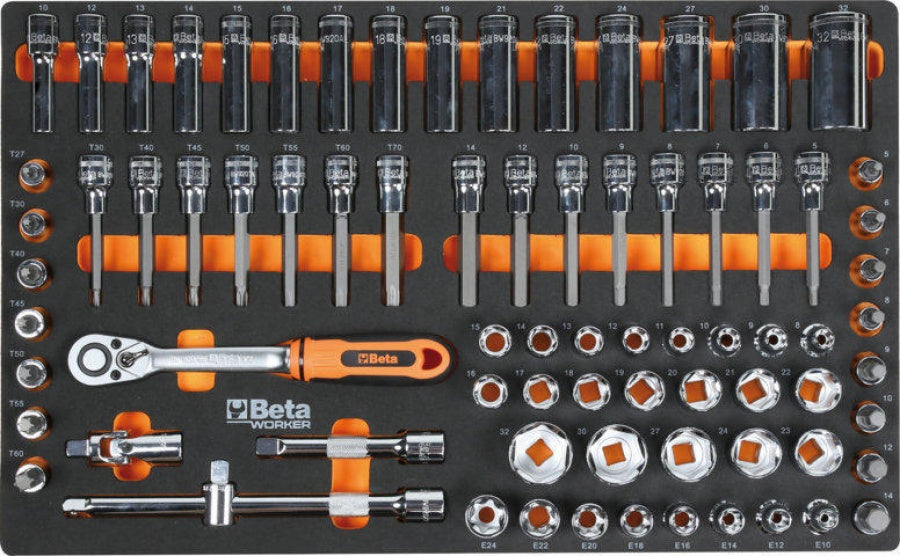 Beta BW 2400S 8/E-L - Carrello porta attrezzi completo di 398 utensili - arancione 