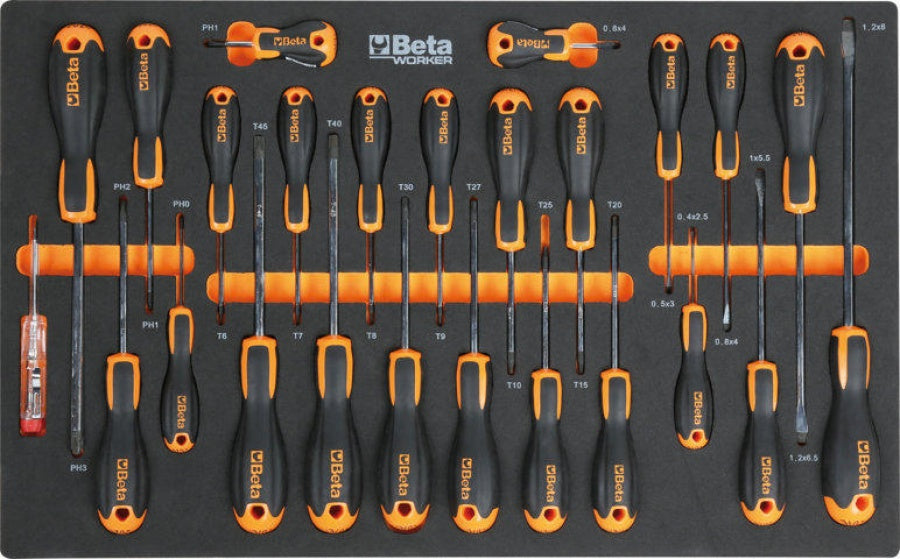 Beta BW 2400S 8/E-L - Carrello porta attrezzi completo di 398 utensili - arancione 