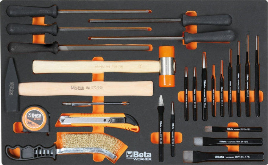 Beta BW 2400S 8/E-L - Carrello porta attrezzi completo di 398 utensili - arancione 