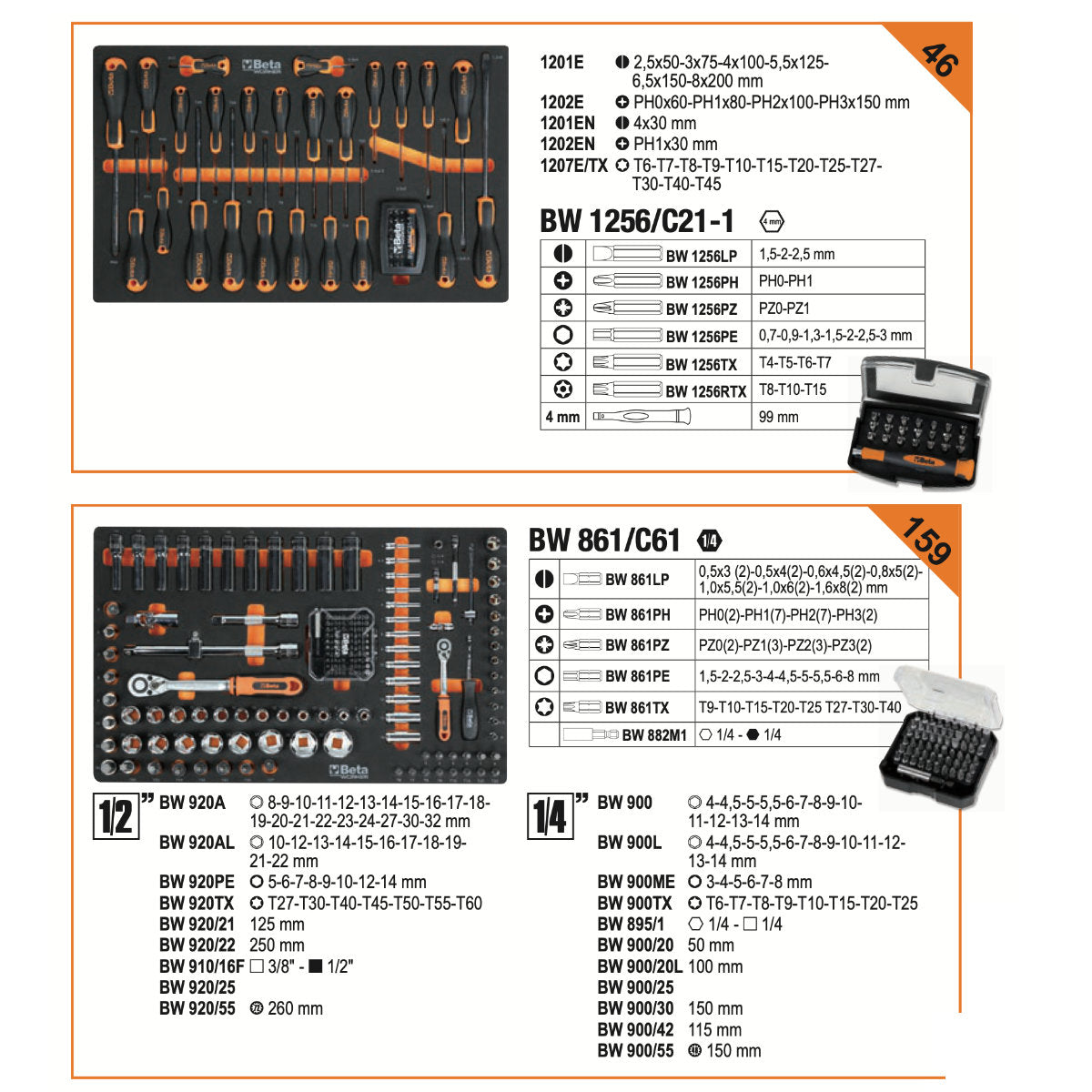 Beta RSC24/6N-249UT - Carrello 6 cassetti nero, completo di 249 utensili