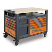 Beta RSC28 - Carrello SuperTank con piano di lavoro in legno e 10 cassetti
