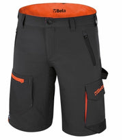 BETA 7661G Bermuda leggeri da lavoro, multitasche elasticizzati Slim fit