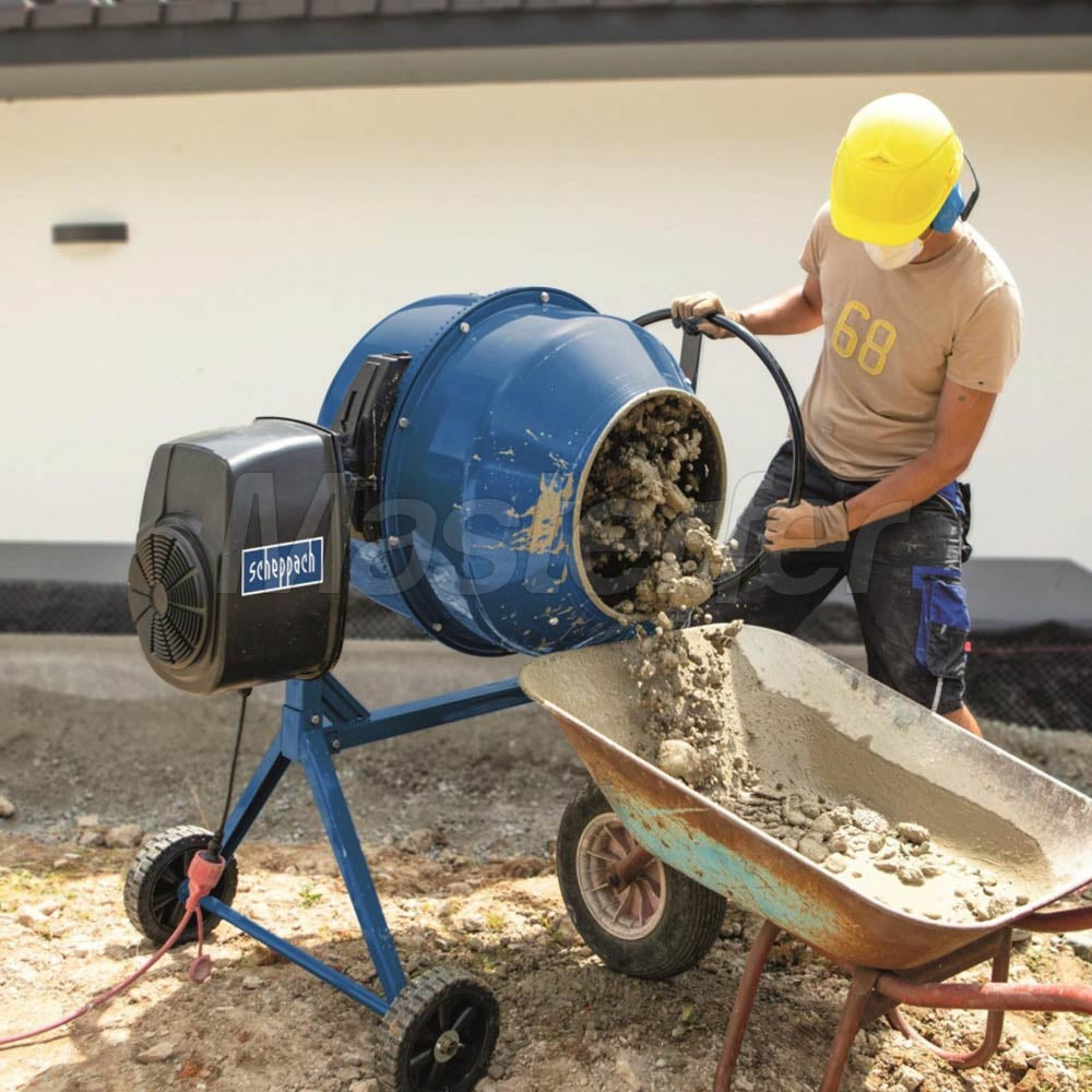 Scheppach MIX180 svuotamento tamburo 