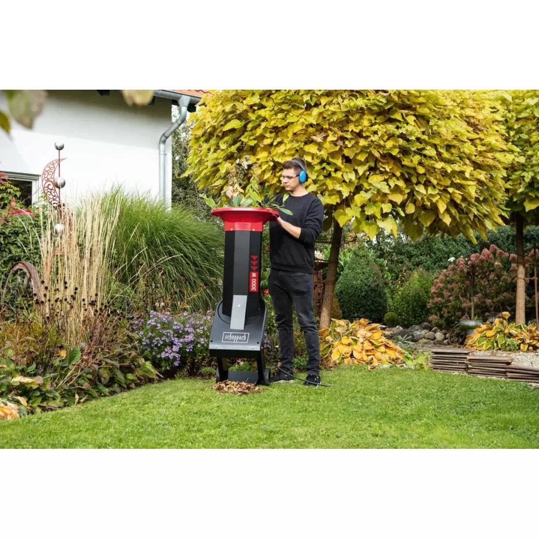 Scheppach Biostar 3000 - Biotrituratore elettrico da giardino 3000W