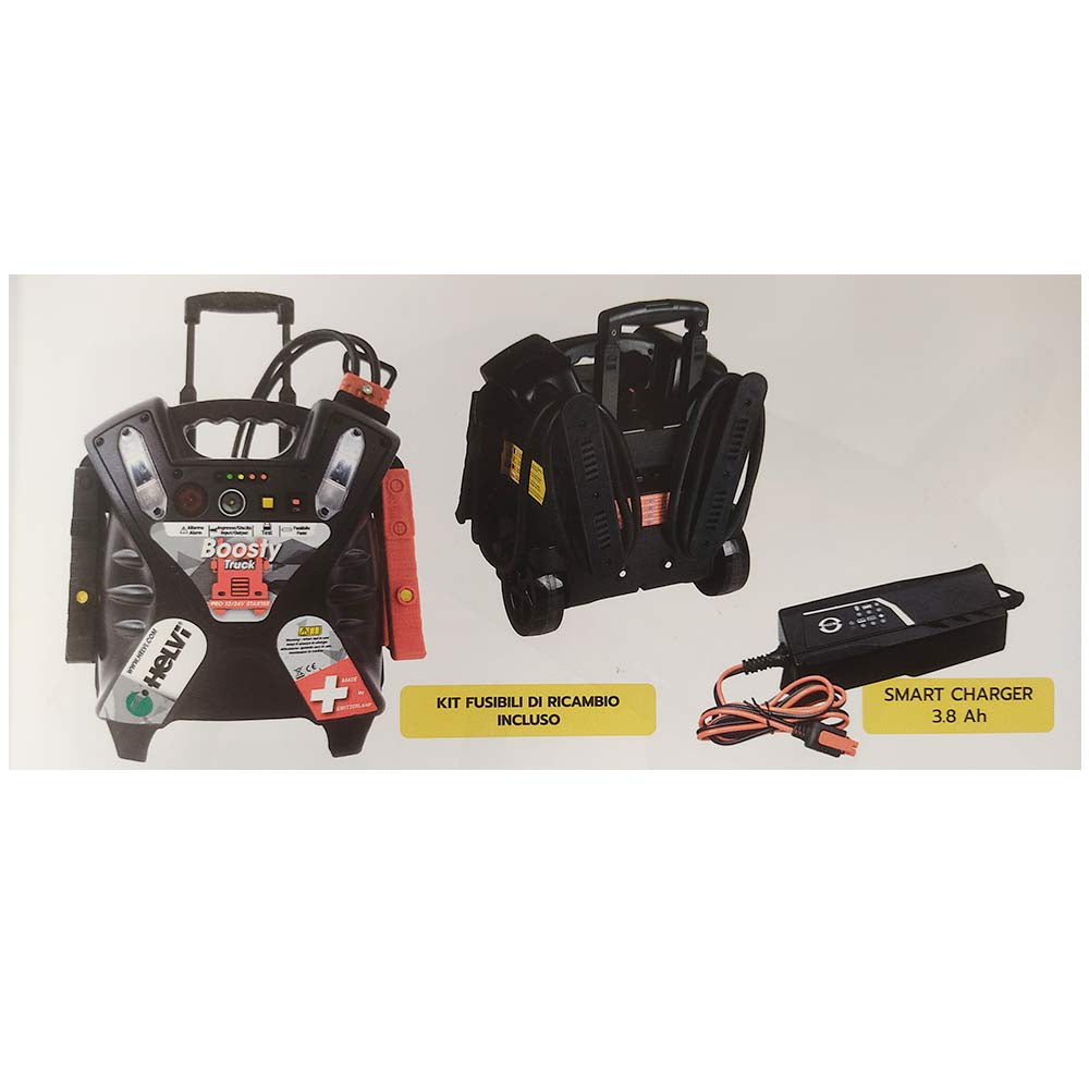 Helvi Boosty Truck 12/24 - Avviatore booster porrtatile con batteria per motoscafi, furgoni, camion