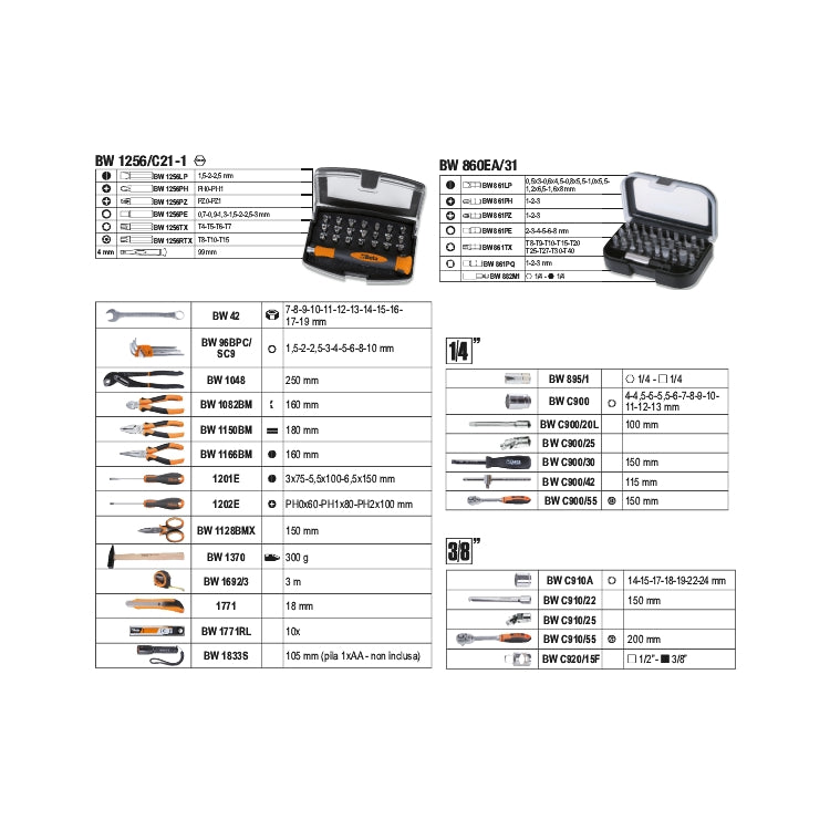 Beta BW 2054E-128 - valigetta con assortimento 128 utensili