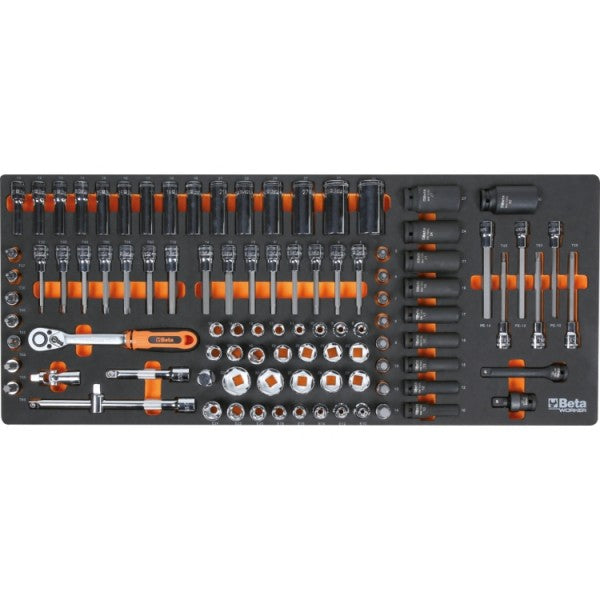 Beta BW 2400S XL9/E-XXL - Carrello porta attrezzi a 9 cassetti completo di 716 utensili - arancione 