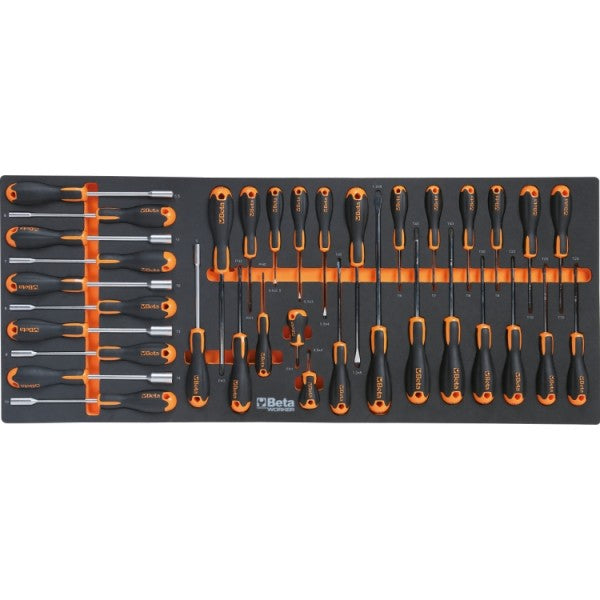 Beta BW 2400S XL9/E-XXL - Carrello porta attrezzi a 9 cassetti completo di 716 utensili - arancione 