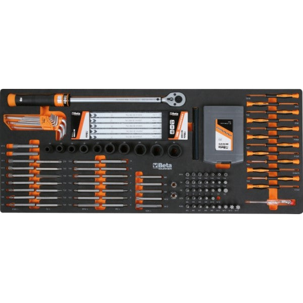 Beta BW 2400S XL9/E-XXL - Carrello porta attrezzi a 9 cassetti completo di 716 utensili - arancione 