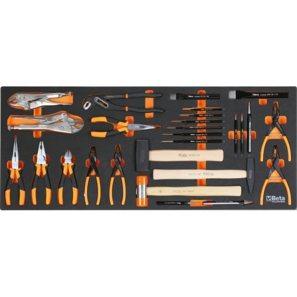 Beta BW 2400S XL9/E-XXL - Carrello porta attrezzi a 9 cassetti completo di 716 utensili - arancione 