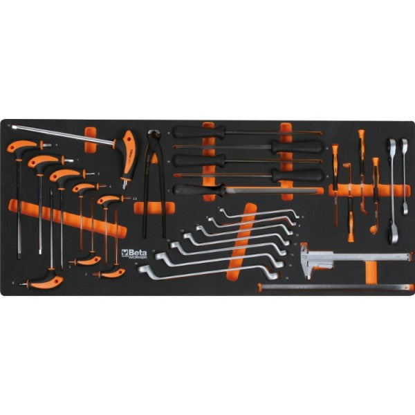 Beta BW 2400S XL9/E-XXL - Carrello porta attrezzi a 9 cassetti completo di 716 utensili - arancione 