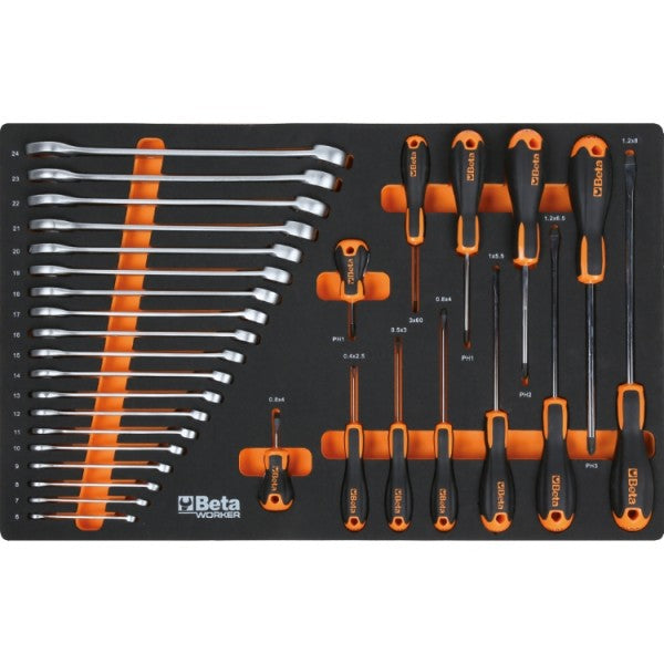 Beta BW 5000S/3M - Carrello di servizio porta attrezzi completo di 189 utensili - arancione