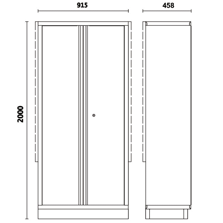 Beta C45PRO 2.0 AS2 - Armadio in lamiera a 2 ante con staffa per arredo officina