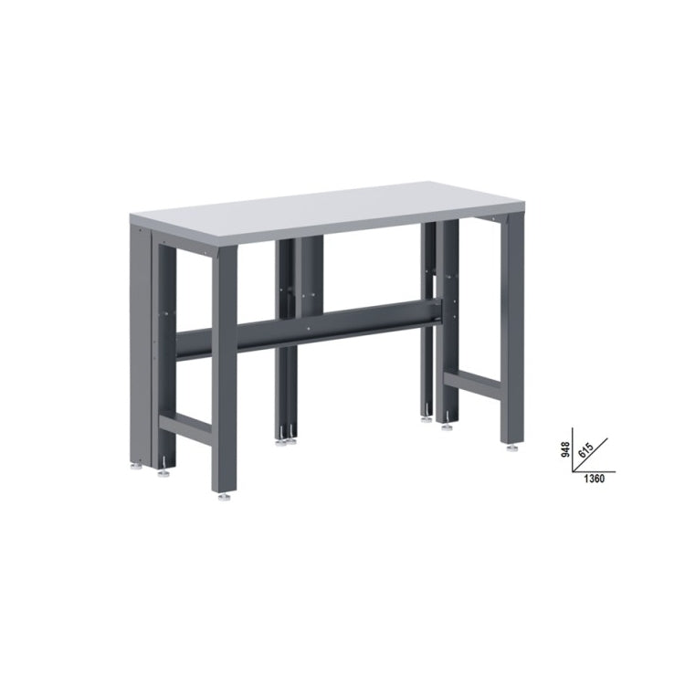 Beta C45PRO 2.0 BLX - Banco da lavoro 1,3m con piano rivestito in acciaio