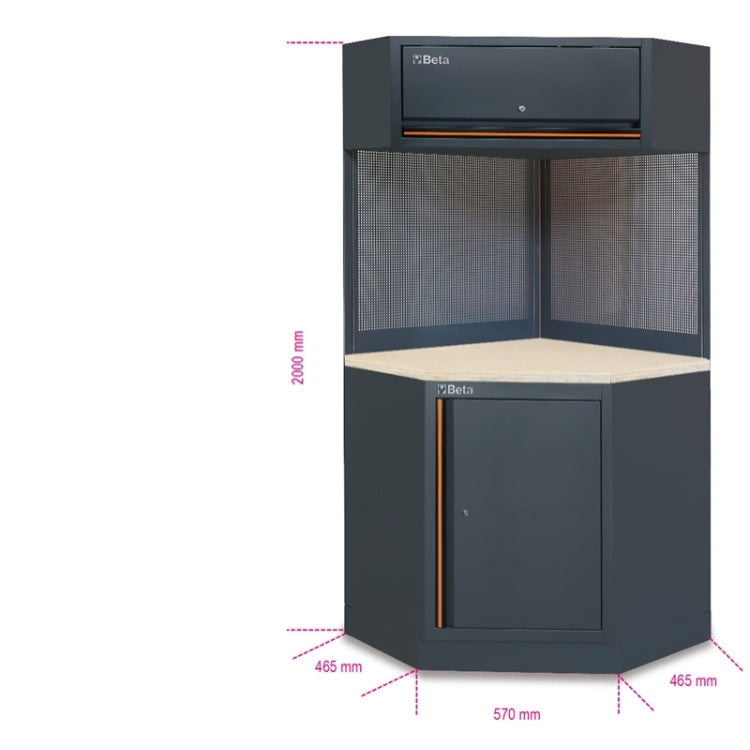 Beta C45PRO 2.0 CORNER/W - Angolo completo autoportante con piano in legno