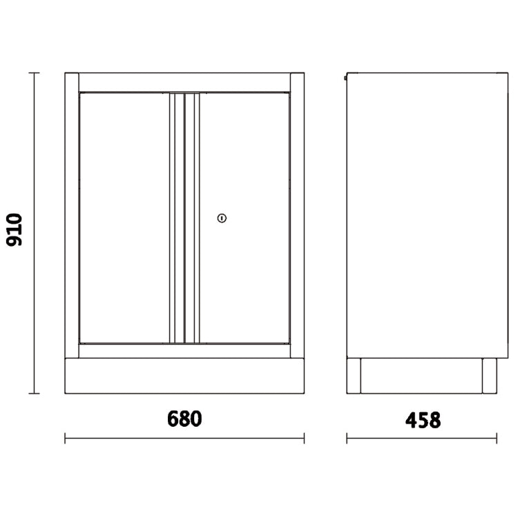 Beta C45PRO 2.0 MA - Modulo fisso con 2 antine per arredo officina C45PRO 2.0