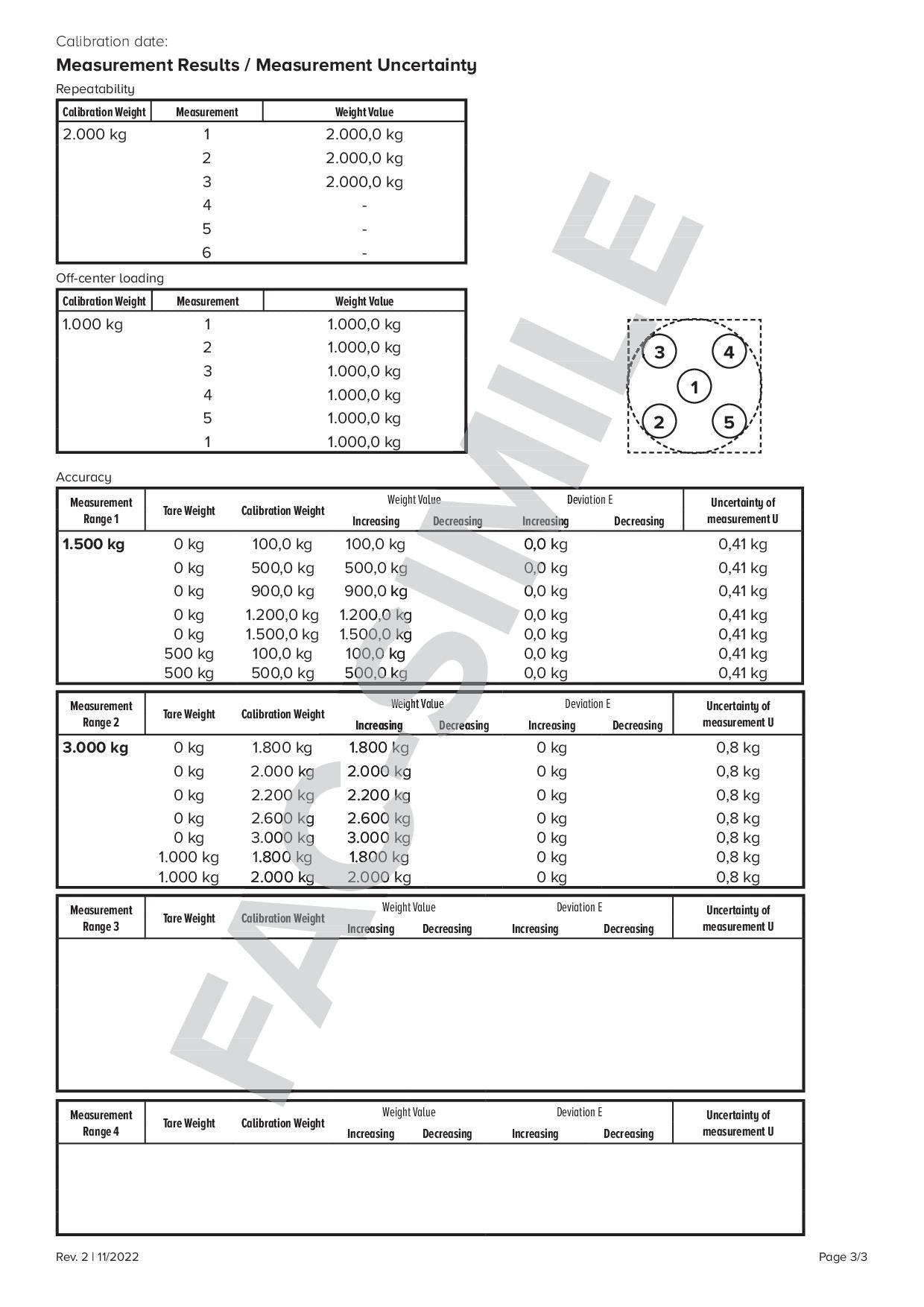 Certificato di taratura ISO 17025 PER TRANSPALLET TPWPM-1 ,DINI ARGEO CT7