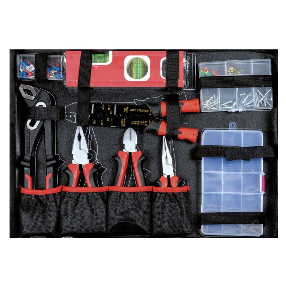 RIBITECH PRKOUT356VAR - VALIGETTA UTENSILI DA 356 PEZZI SU RUOTE