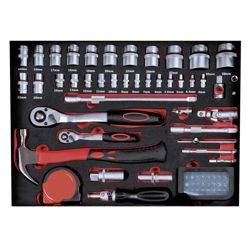 RIBITECH PRKOUT356VAR - VALIGETTA UTENSILI DA 356 PEZZI SU RUOTE