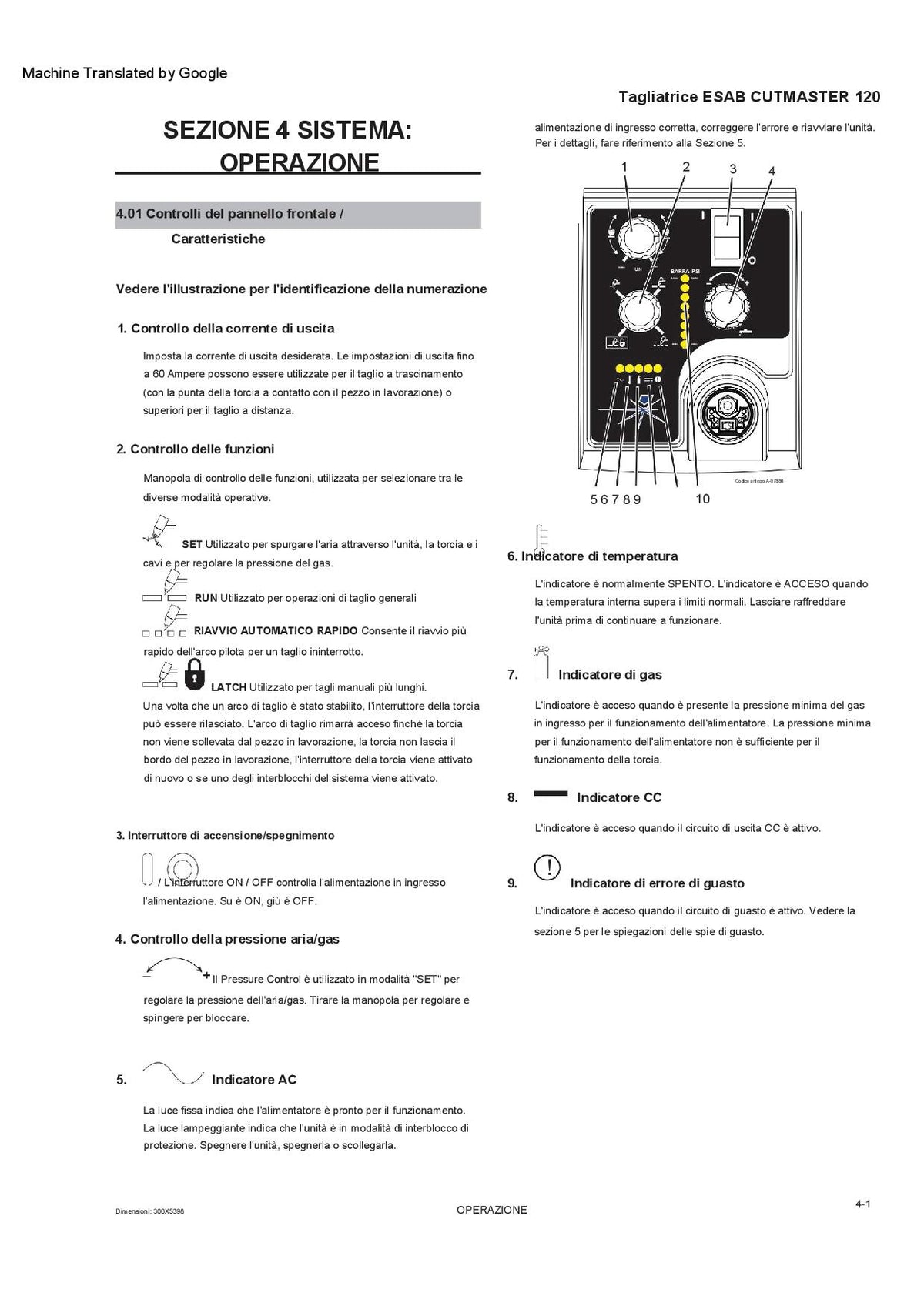 Esab ESAB Cutmaster 120 TAGLIO AL PLASMA , 6,1 m SL60 400 V trifase CE 400v