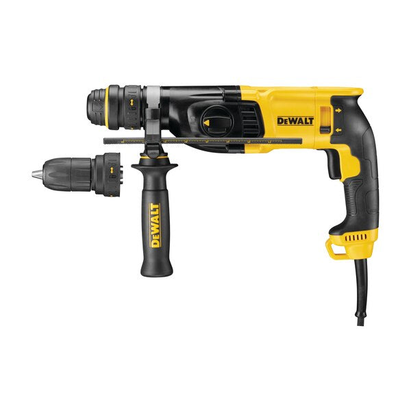 Dewalt D25134K-QS - Tassellatore elettrico SDS-Plus con doppio mandrino, 2,8 J 