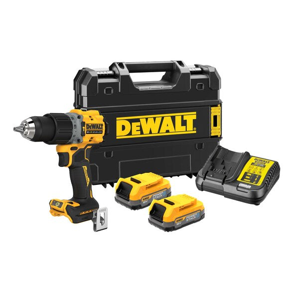 Dewalt DCD805E2T-QW - Trapano avvitatore a batteria 18V POWERSTACK con percussione 