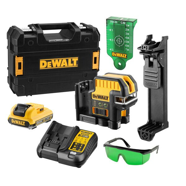 DCE0825D1G-QW - Tracciatore livella laser raggio verde, linee croce orizzontale verticale 