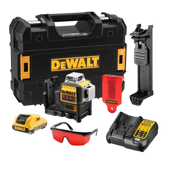 Dewalt DCE089D1R-QW - Laser 3 Linee 360° XR Litio 10.8V 2.0Ah Raggio Rosso