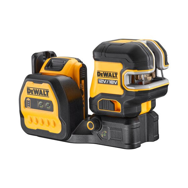 Dewalt DCE825D1G18-QW - Tracciatore laser raggio verde (2 linee a croce 90° + 5 punti