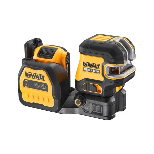 Dewalt DCE825D1G18-QW - Tracciatore laser raggio verde (2 linee a croce 90° + 5 punti