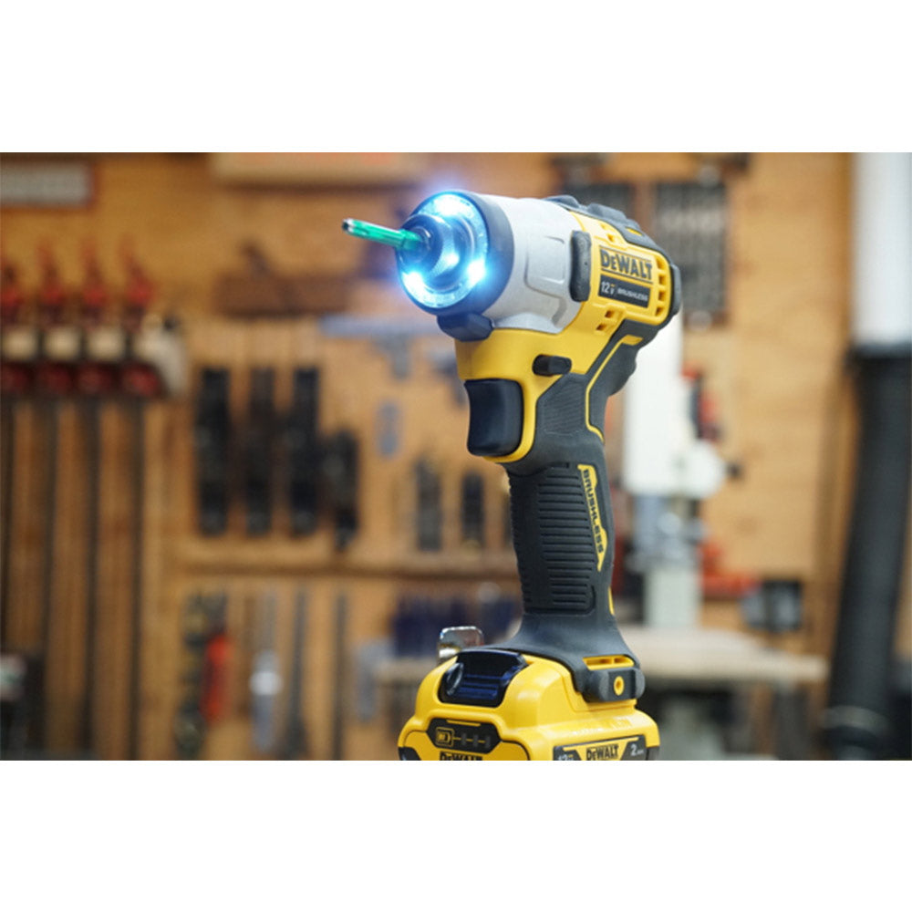 Dewalt DCF801D2 Compact - Avvitatore ad impulsi 1/4" 12V con 2 batterie da 2Ah