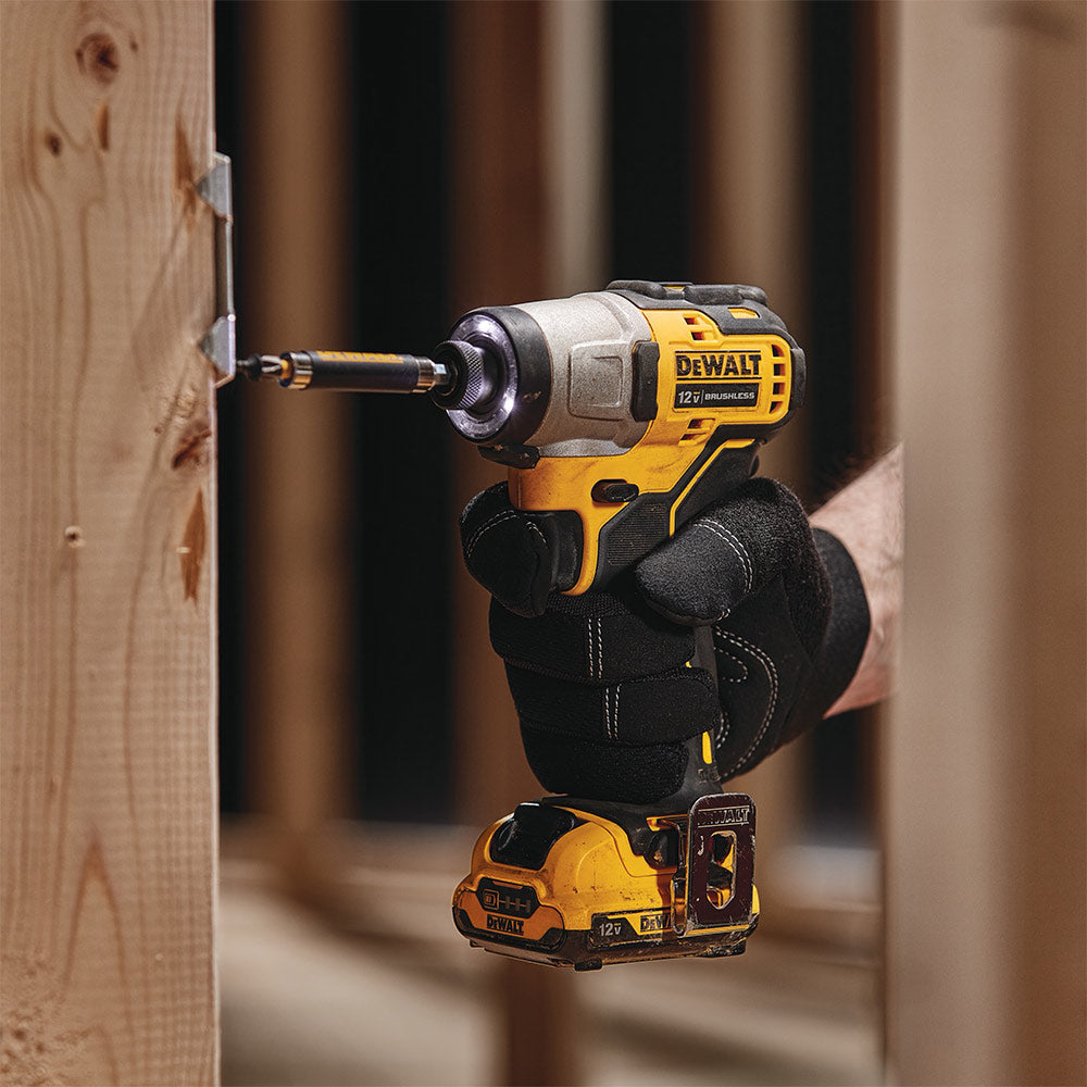 Dewalt DCF801D2 Compact - Avvitatore ad impulsi 1/4" 12V con 2 batterie da 2Ah