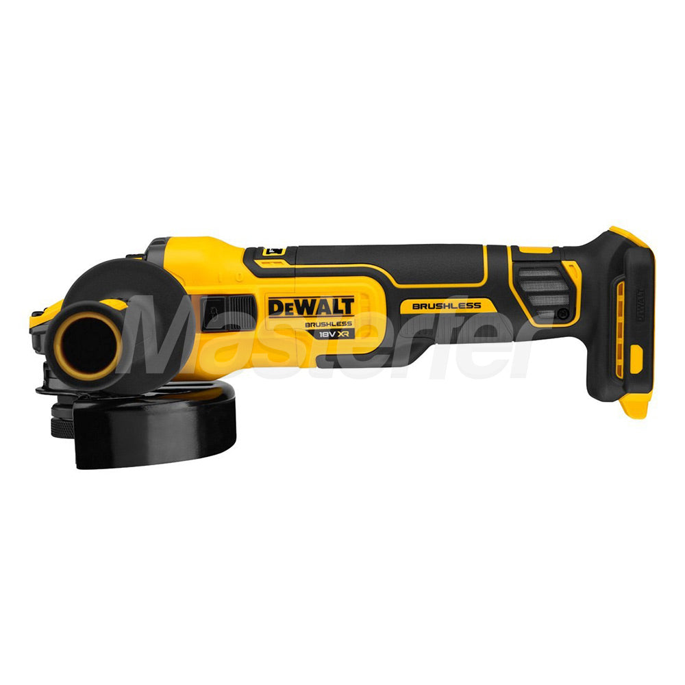 Dewalt DCG409NT - Smerigliatrice angolare a batteria 18V, brushless in valigetta T-stak LATO DESTRO
