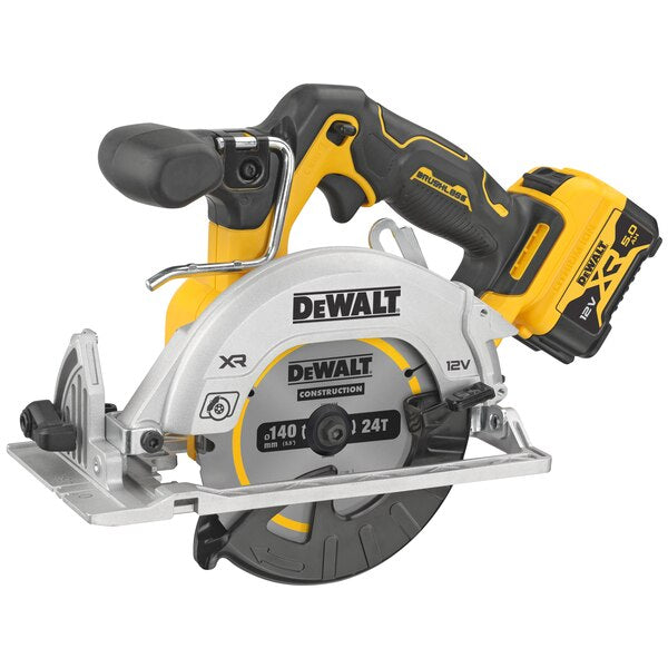 Dewalt DCS512P2-QW - Sega circolare a batteria 12V, disco 140 MM - 2 x 2Ah in valigetta