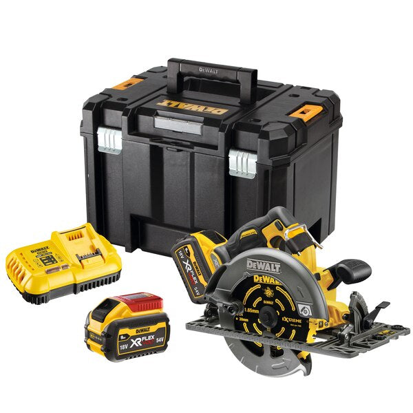 Dewalt DCS579X2-QW - Sega circolare a batteria 54V XR Flexvolt, 2 x 9Ah