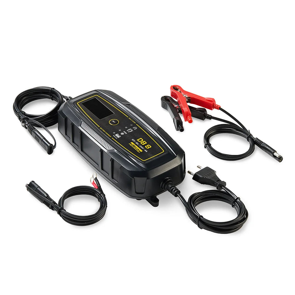 Deca DB 8 - Caricabatterie mantenitore auto moto furgoni 12-24V fino 180Ah