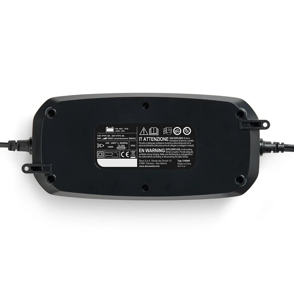 Deca DB 8 - Caricabatterie mantenitore auto moto furgoni 12-24V fino 180Ah