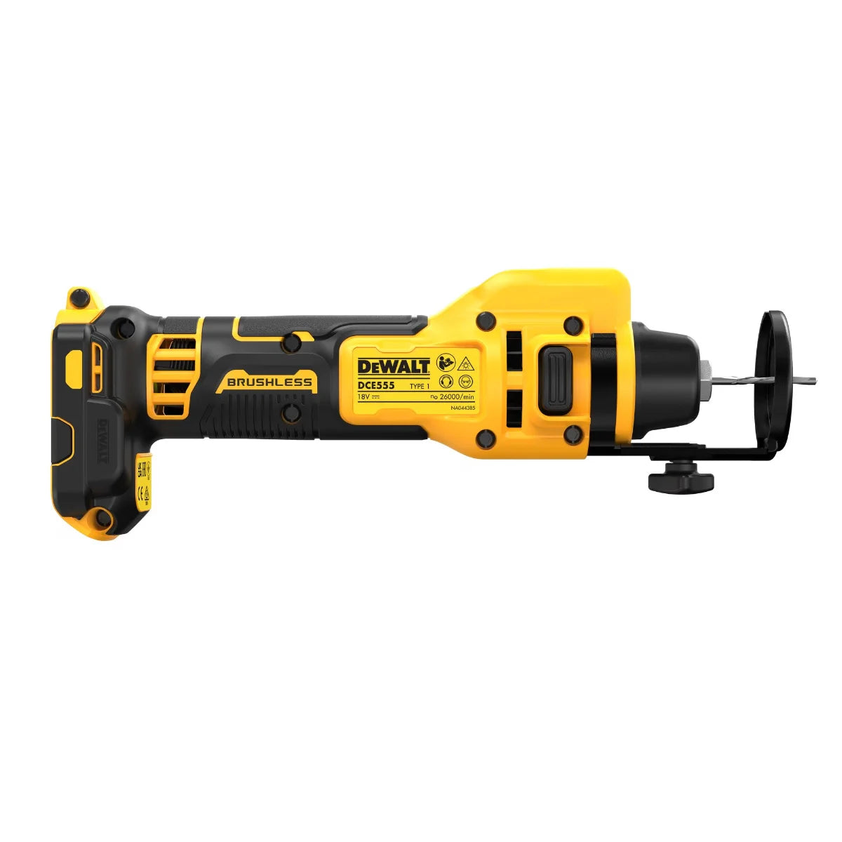 Dewalt DCE555N-XJ - Rifilatore fresa per cartongesso a batteria 18V - solo corpo