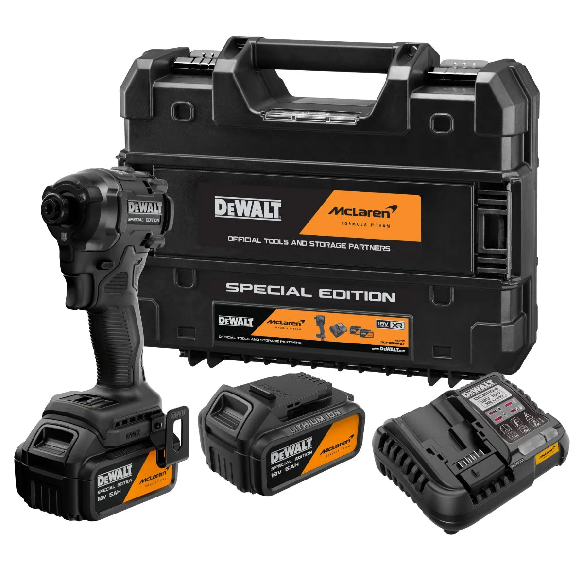 Dewalt DCF86MP2T-QW McLaren - Avvitatore ad impulsi 1/4'' 18V XR, 2 x 5Ah