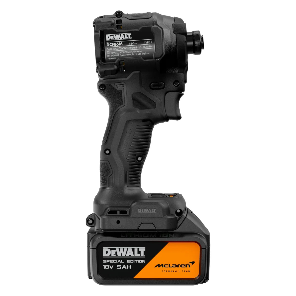 Dewalt DCF86MP2T-QW McLaren - Avvitatore ad impulsi 1/4'' 18V XR, 2 x 5Ah