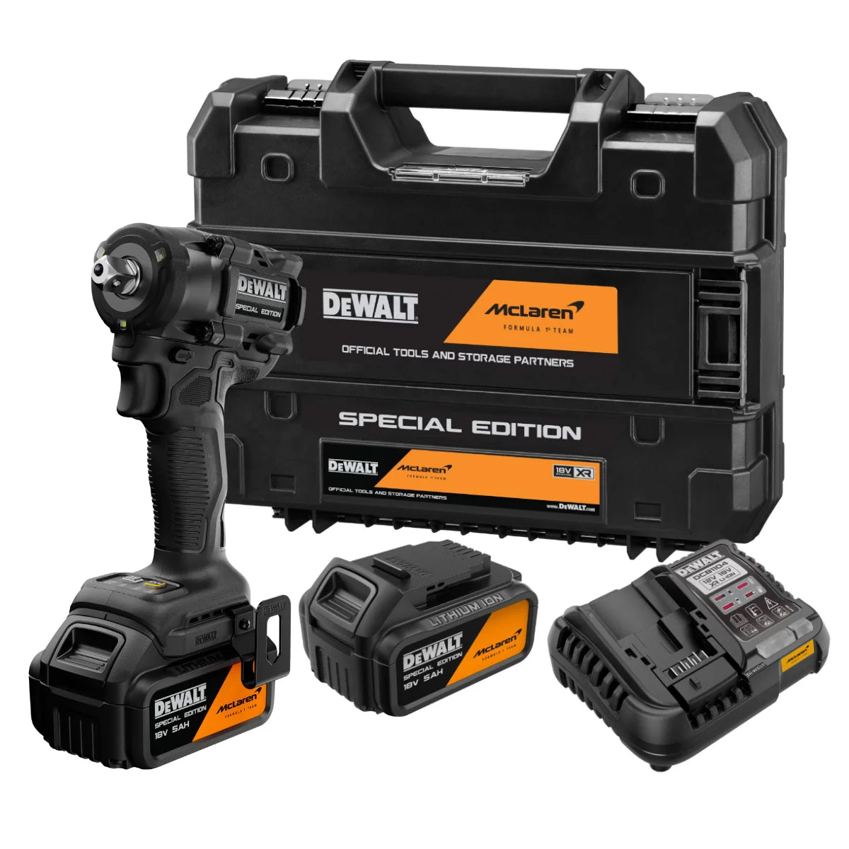 Dewalt DCF92MP2T-QW McLaren - Avvitatore ad impulsi 1/2'' 18V XR, 2 x 5Ah