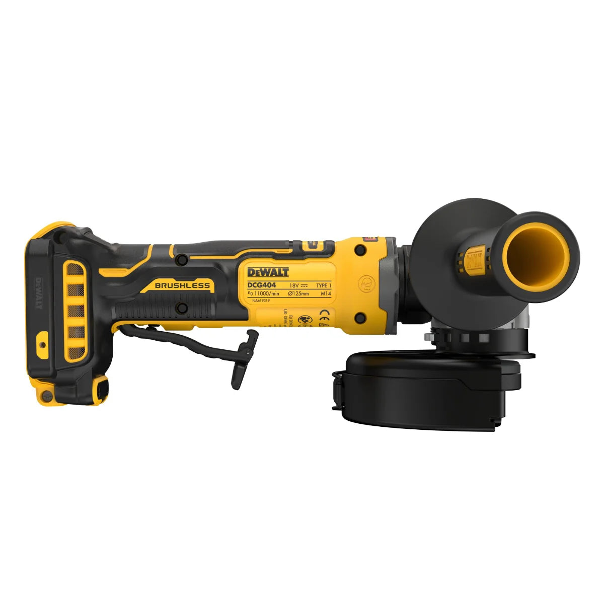 Dewalt DCG404NT-XJ - Smerigliatrice angolare compatta 125mm, a batteria 18V, solo corpo
