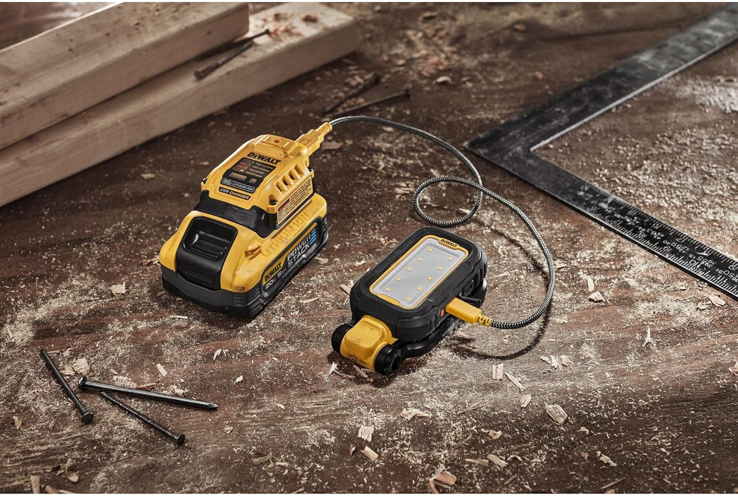 Dewalt DCL182-XJ - Torcia led a testa rotante con ricarica USB 
