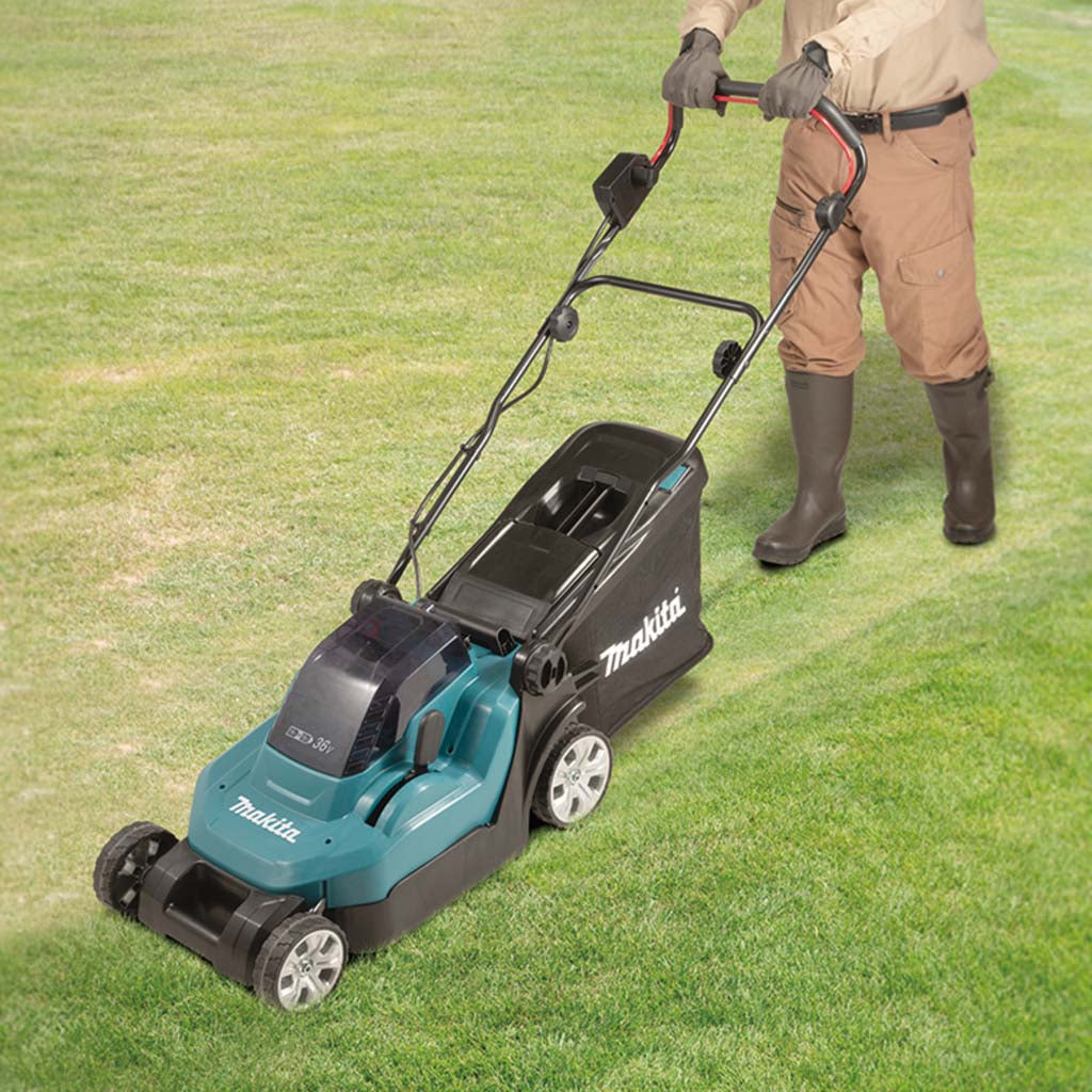 Makita DLM382Z - Rasaerba a batteria a spinta 36V (18 + 18) 38 cm - solo corpo