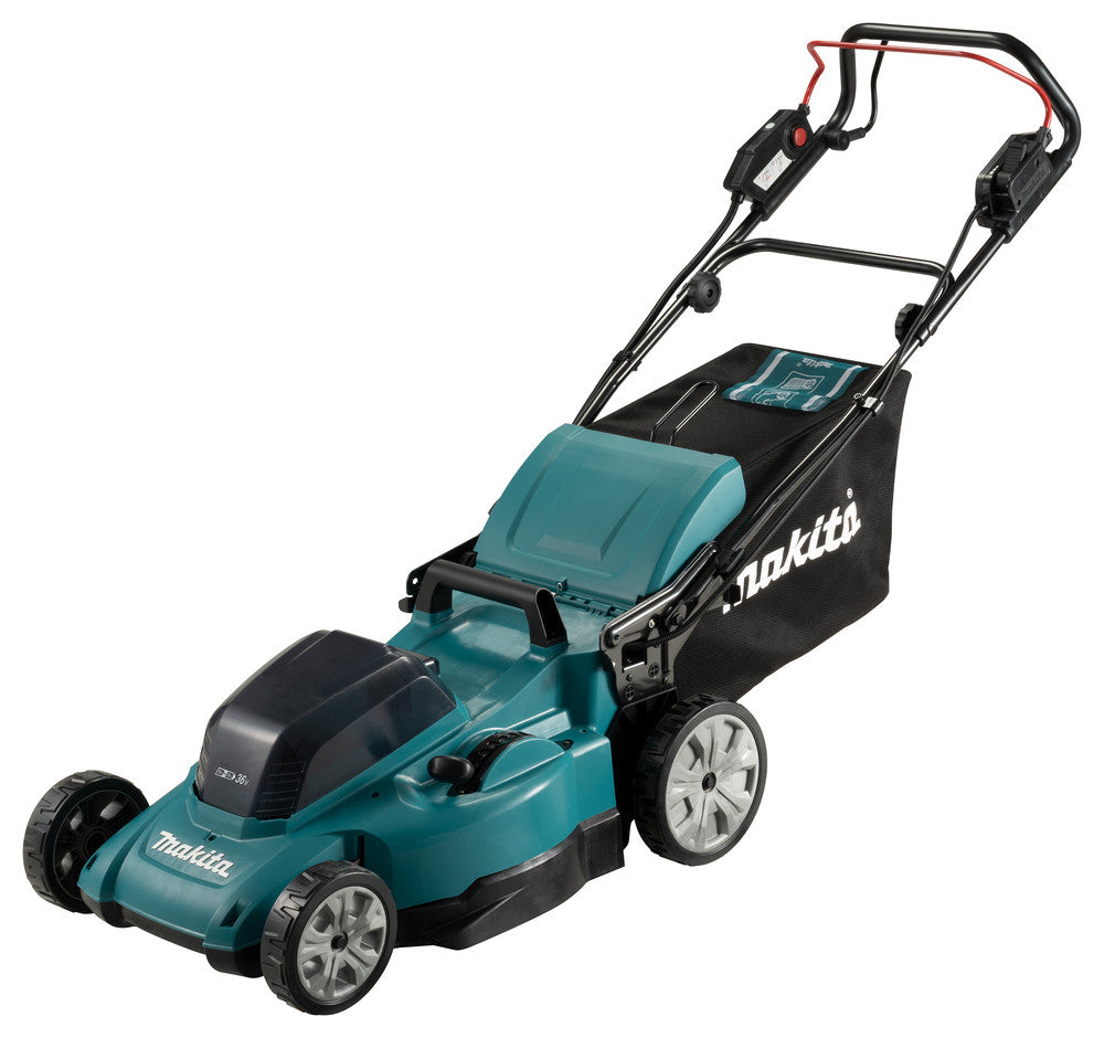 Makita DLM481PT2 - Rasaerba a batteria 36V (18 + 18) - taglio 48 cm - 4 funzioni