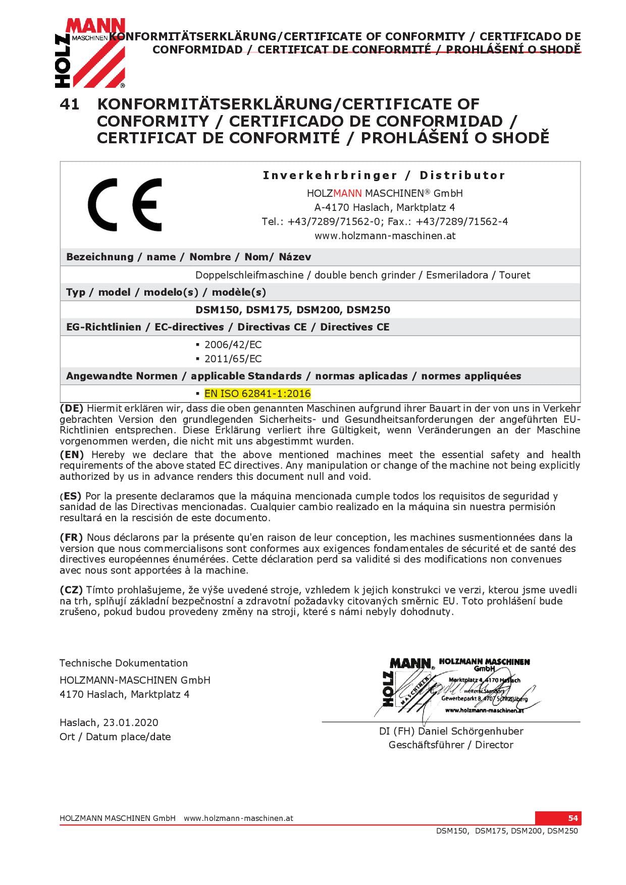 HOLZMANN dsm250 Smerigliatrice da banco doppia mola per metalli 230v 900w