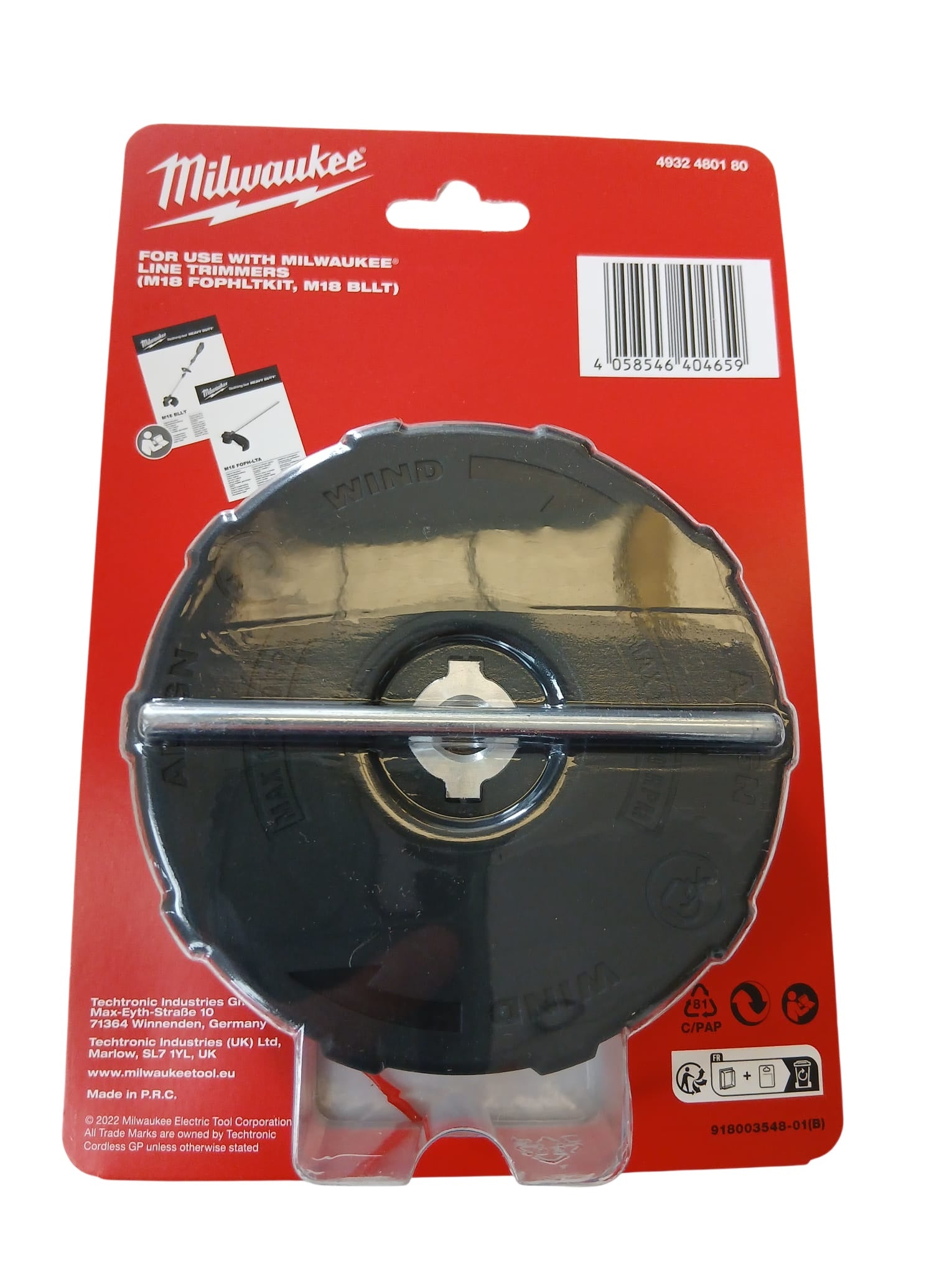 Milwaukee 4932480180 Rocchetto Filo Easy Load per Decespugliatore (contiene filo 2.0 mm)