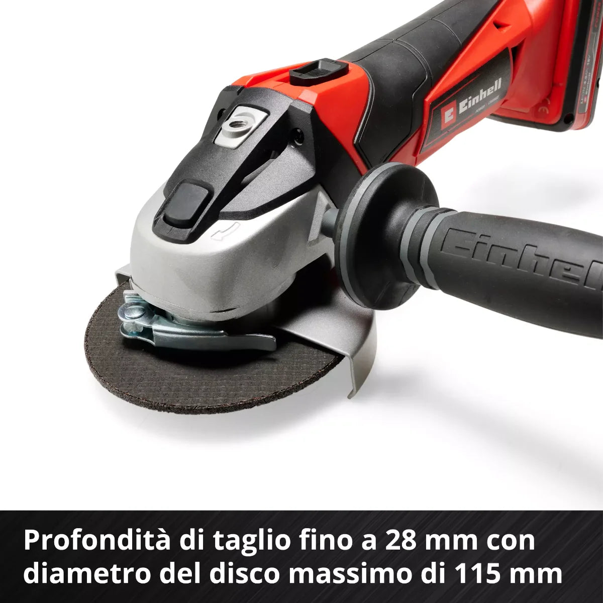 Einhell TE-AG 18/115 Li Solo - Smerigliatrice angolare a batteria, solo corpo