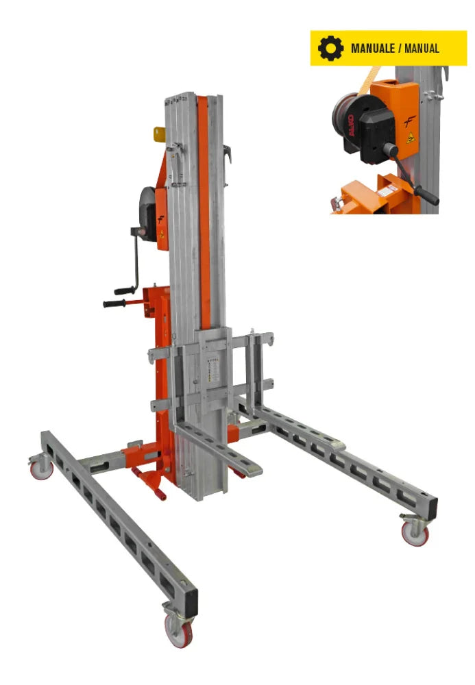 Faraone HWBIG3 - Sollevatore manuale 250kg, altezza 450cm